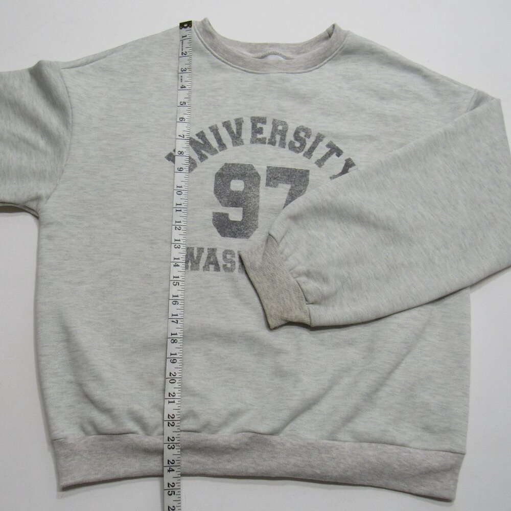DAZY Women's Letter Graphic Print University Washington Long Sleeve Sweatshirt - Picture 7 of 8
